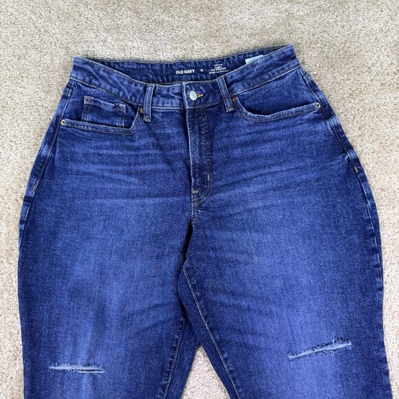 Old Navy Womens High Rise OG Straight Jeans Size 12 Blue Denim Curvy 30x27 E747 - Picture 2 of 14
